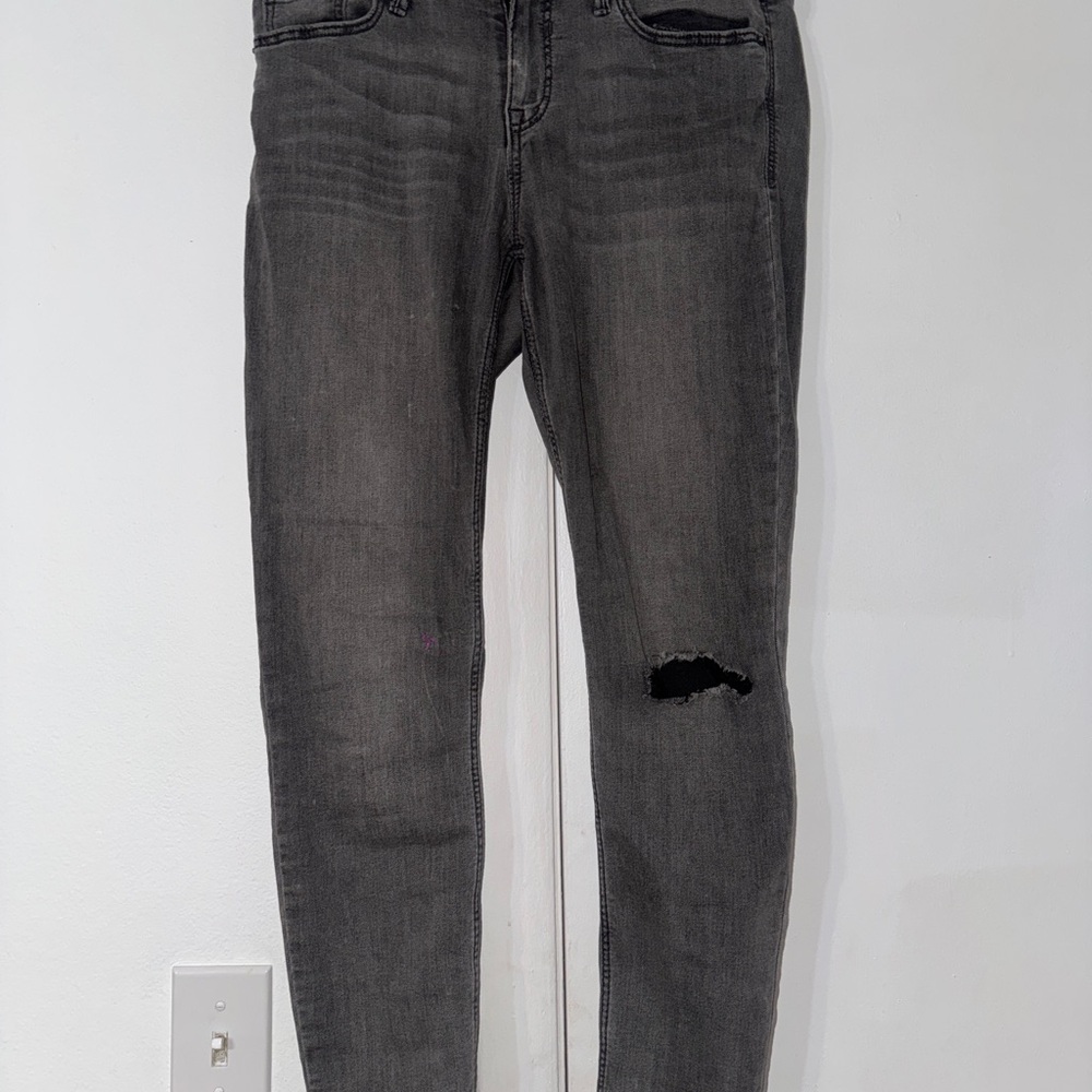 Old Navy Charcoal Distressed Jeans